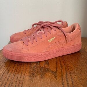 Puma—Suede Junior Sneaker, Pink Desert Flower (Size 7Y/8.5W)